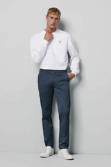 Meyer M5 Casual Cotton Chino Trousers Blue Northern Ireland Belfast