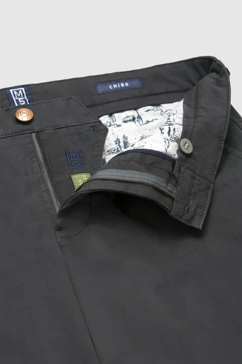 Meyer M5 Casual Cotton Chino Trousers Charcoal Northern Ireland