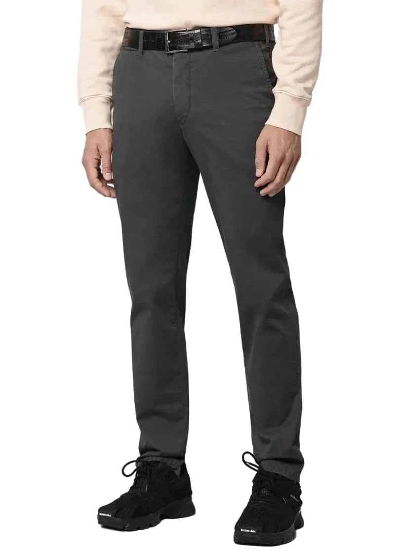 Meyer M5 Casual Cotton Chino Trousers Charcoal Northern Ireland