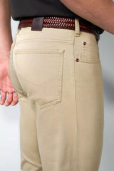 Meyer M5 Chino Trousers Slim Fit High Performance Satin 9-6106 Beige