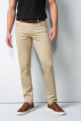 Meyer M5 Chino Trousers Slim Fit High Performance Satin 9-6106 Beige