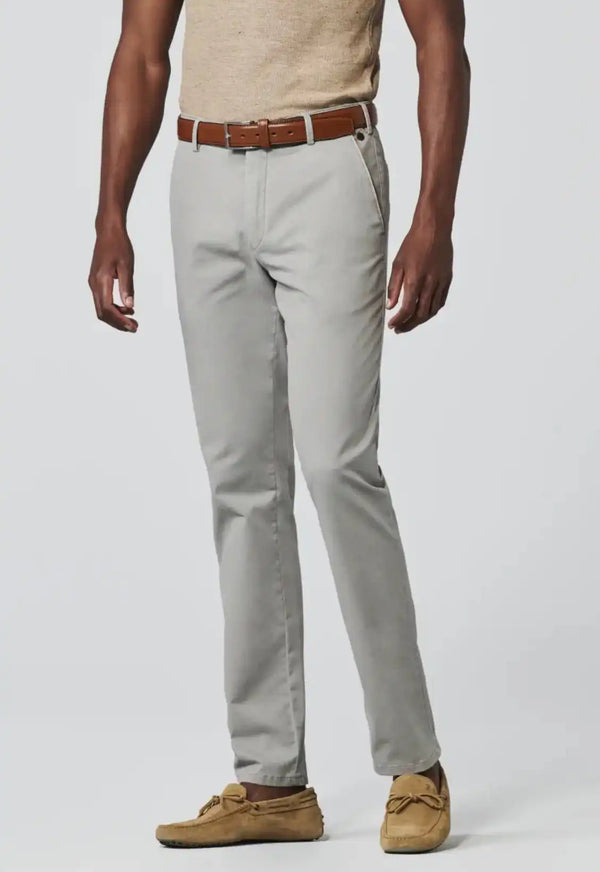Meyer Mens Chino Trousers New York 1 - 5054/05 Grey/Beige Northern