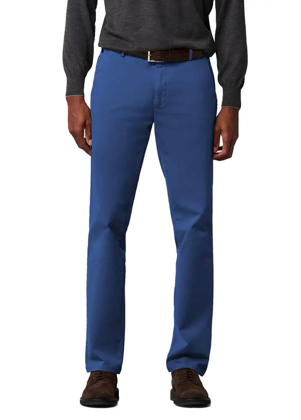 Meyer Mens Chino Trousers Rio Luxury Cotton 1-3011/17 Blue Northern
