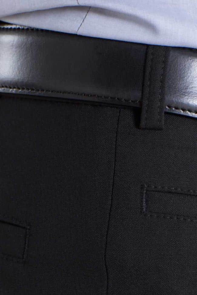 Meyer Men’s Trousers Roma Fine Gabardine Wool Mix Black Ballynahinch