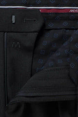 Meyer Men’s Trousers Roma Fine Gabardine Wool Mix Black Ballynahinch