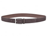 Miguel Bellido Mens Brown Textured Leather Belt Brown Northern