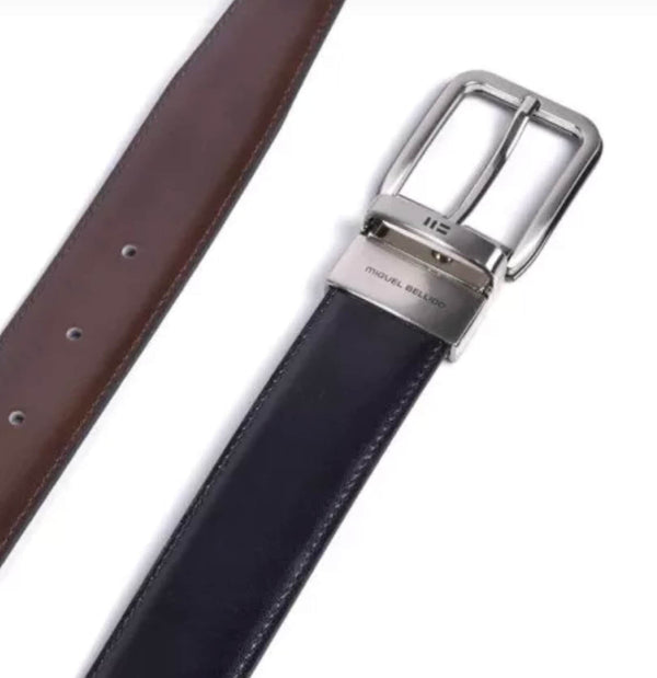 Miguel Bellido Mens Reversible Belt Black/Dark Brown Northern Ireland