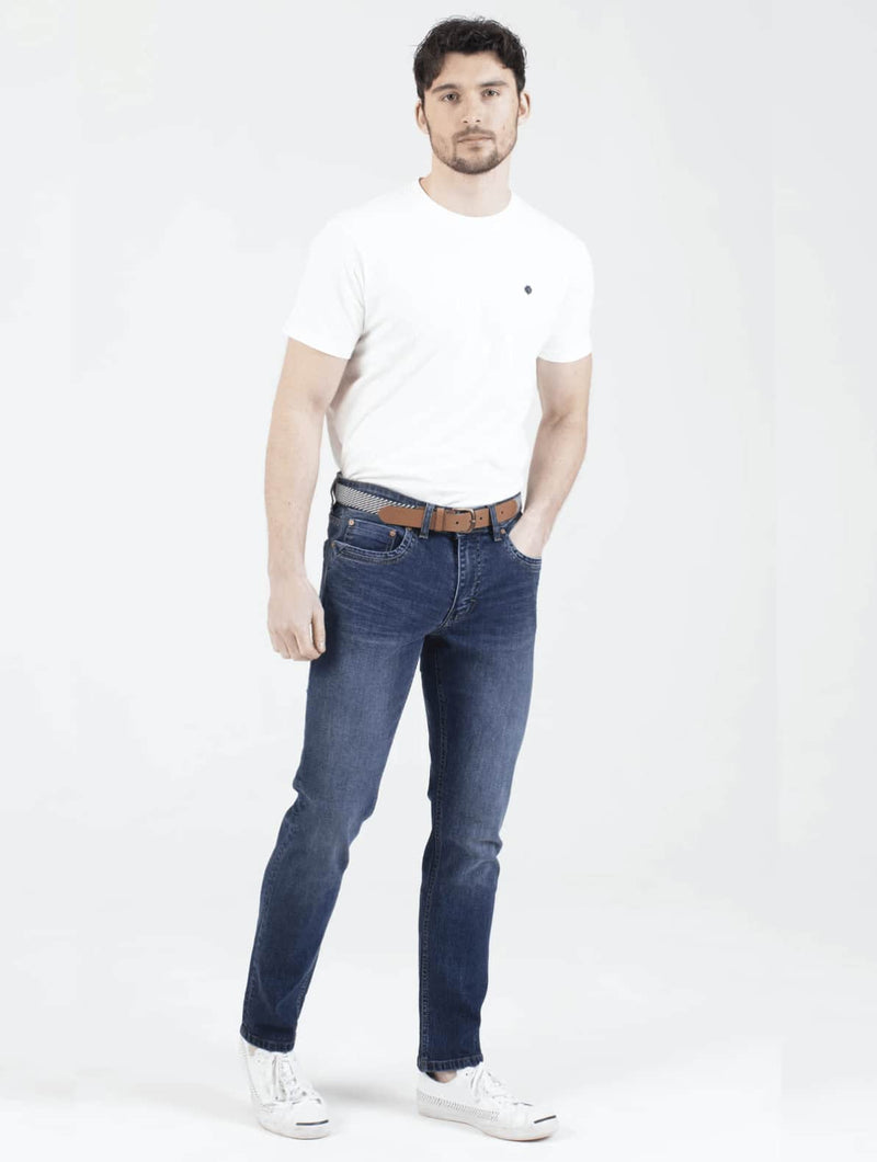 Mish Mash Alento Mid Wash 1984 Tapered Leg Jeans.