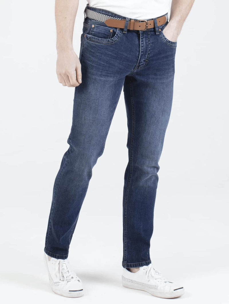 Mish Mash Alento Mid Wash 1984 Tapered Leg Jeans.