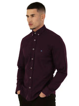 Mish Mash Men’s Classic Oxford Shirt Summit Long Sleeve Plum