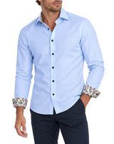 Olymp Luxor Modern Fit Sky Blue Non Iron Shirt Northern Ireland