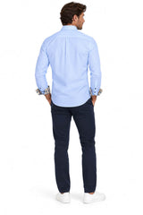 Olymp Luxor Modern Fit Sky Blue Non Iron Shirt Northern Ireland