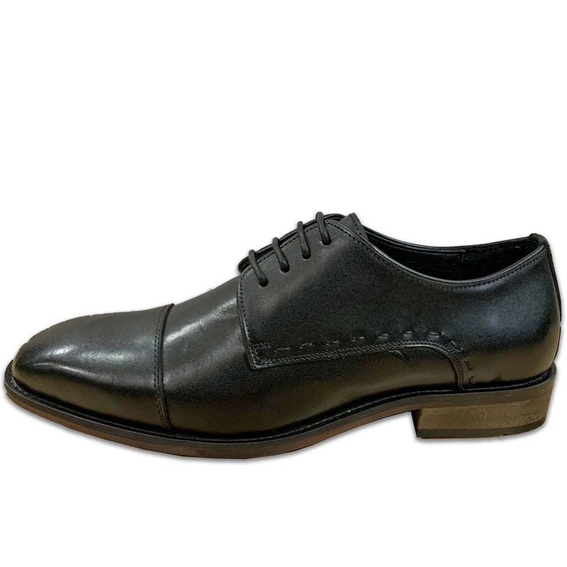 Passage Leather Formal Derby Shoes - Black