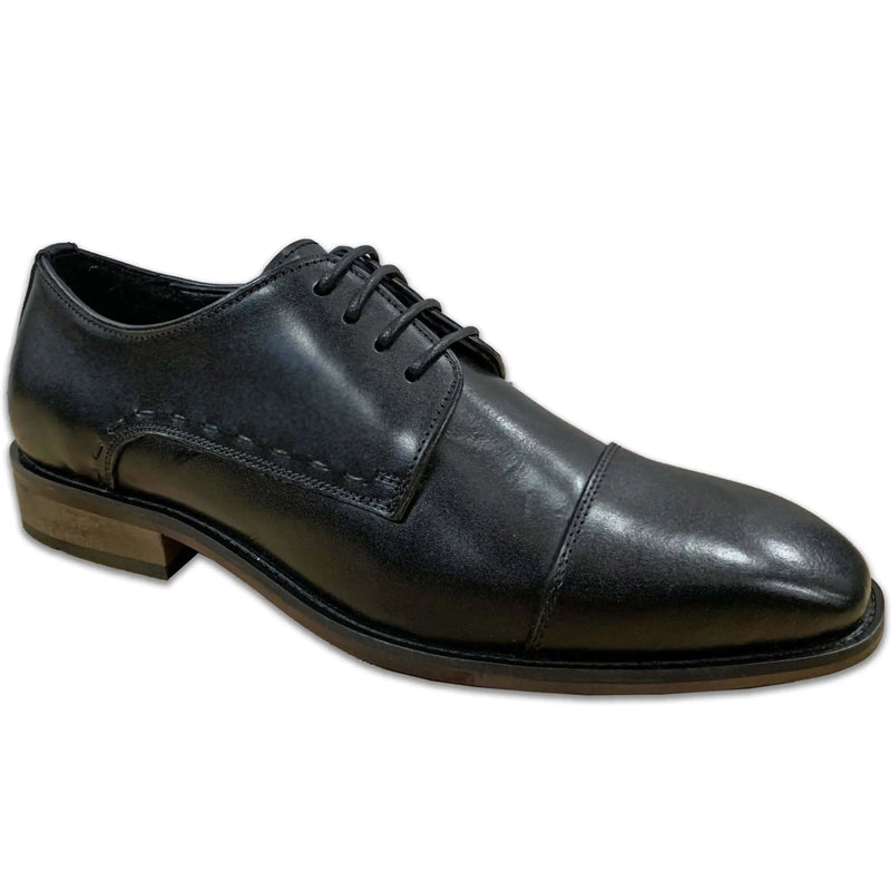 Passage Leather Formal Derby Shoes - Black