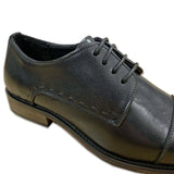 Passage Leather Formal Derby Shoes - Black