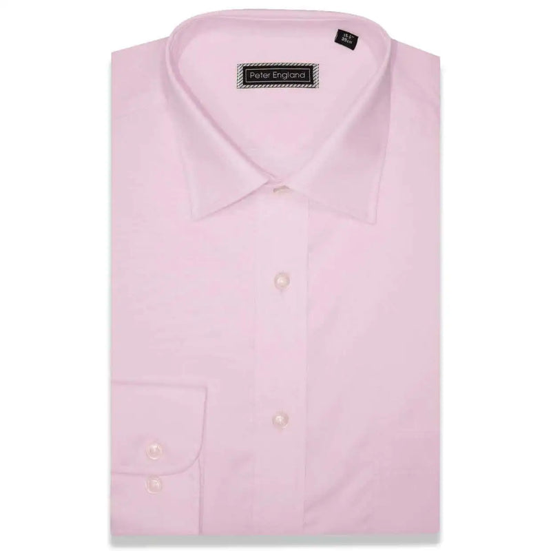 Peter England Long Sleeve Formal Shirt Regular Fit - Pink