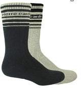 Pierre Cardin 2 Pack Stripe Casual Comfort Socks Size 6-11 UK