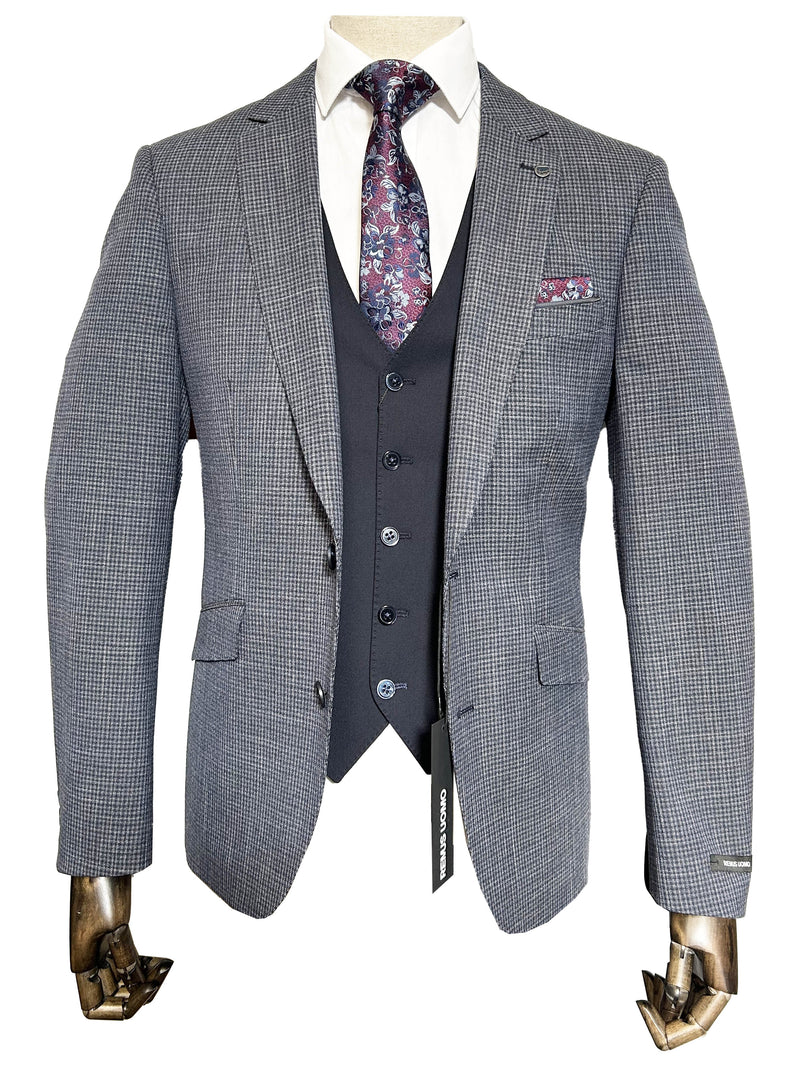 Remus Uomo 12227/28 Palucci Tapered Fit Mix & Match Suit Navy Check