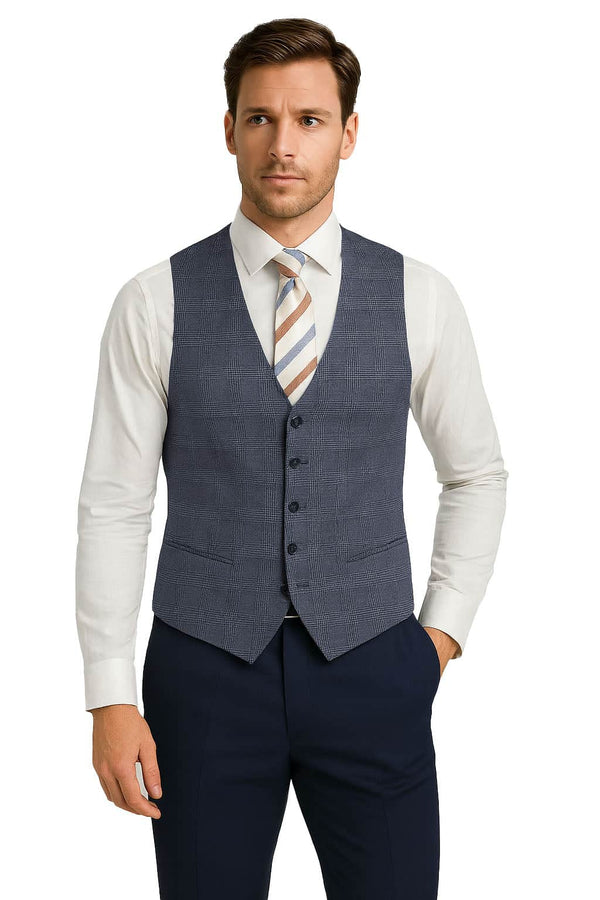 Remus Uomo 52731 Petro Mix & Match Waistcoat Blue Northern Ireland