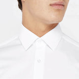 Remus Uomo 18300 01 Tapered Fit White Long Sleeve Dress Shirt