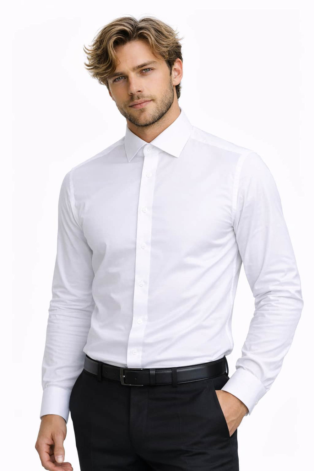 where to find tapered dress shirts Remus Uomo Dress Shirt 18300 01 Tapered Fit Long Sleeve