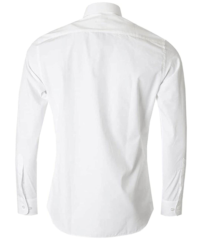 Remus Uomo 18300 01 Tapered Fit White Long Sleeve Dress Shirt