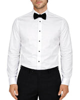 Remus Uomo Men’s Stud Button Tuxedo Shirt Tapered Fit White Northern