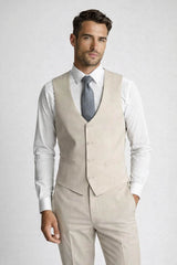 Remus Uomo Mens Suit Slim Fit Stretch Mix & Match Stone Beige