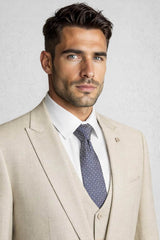 Remus Uomo Mens Suit Slim Fit Stretch Mix & Match Stone Beige