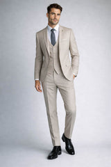 Remus Uomo Mens Suit Slim Fit Stretch Mix & Match Stone Beige