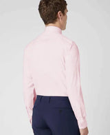 Remus Uomo Men’s Tapered Fit Cotton Stretch Shirt Pink Ballynahinch