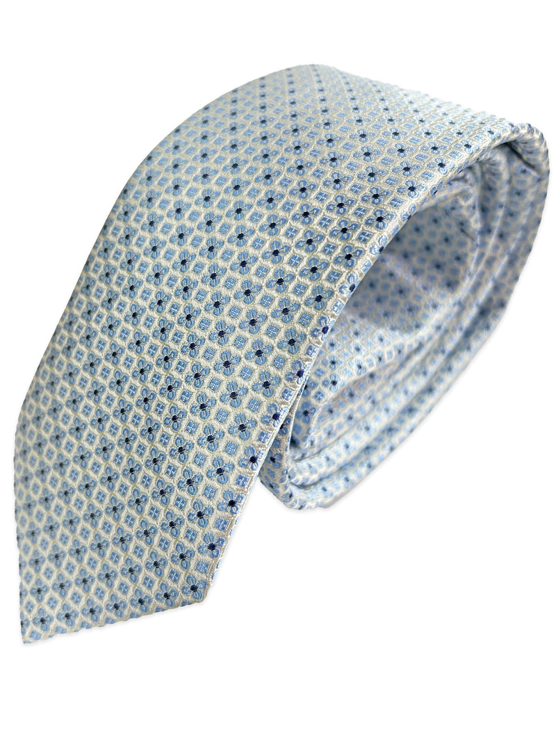 Remus Uomo Mens Tie & Pocket Square Set TP4857-22 Blue Northern