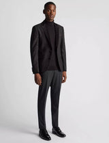 Remus Uomo Monti Slim Jacquard Floral Tuxedo Jacket Black Northern