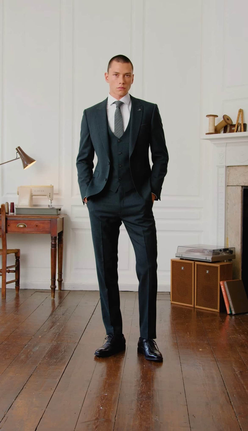 Remus Uomo Peppe Tapered Fit Mix & Match Suit Dark Green Northern