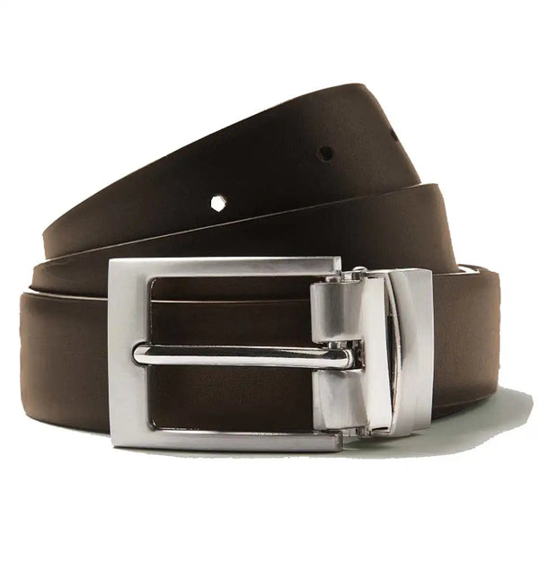 Remus Uomo Reversible Leather Belt Dark Brown/Black - Belts