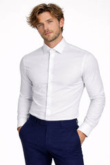Remus Uomo Slim Fit Cotton Stretch Dress Shirt White Northern Ireland