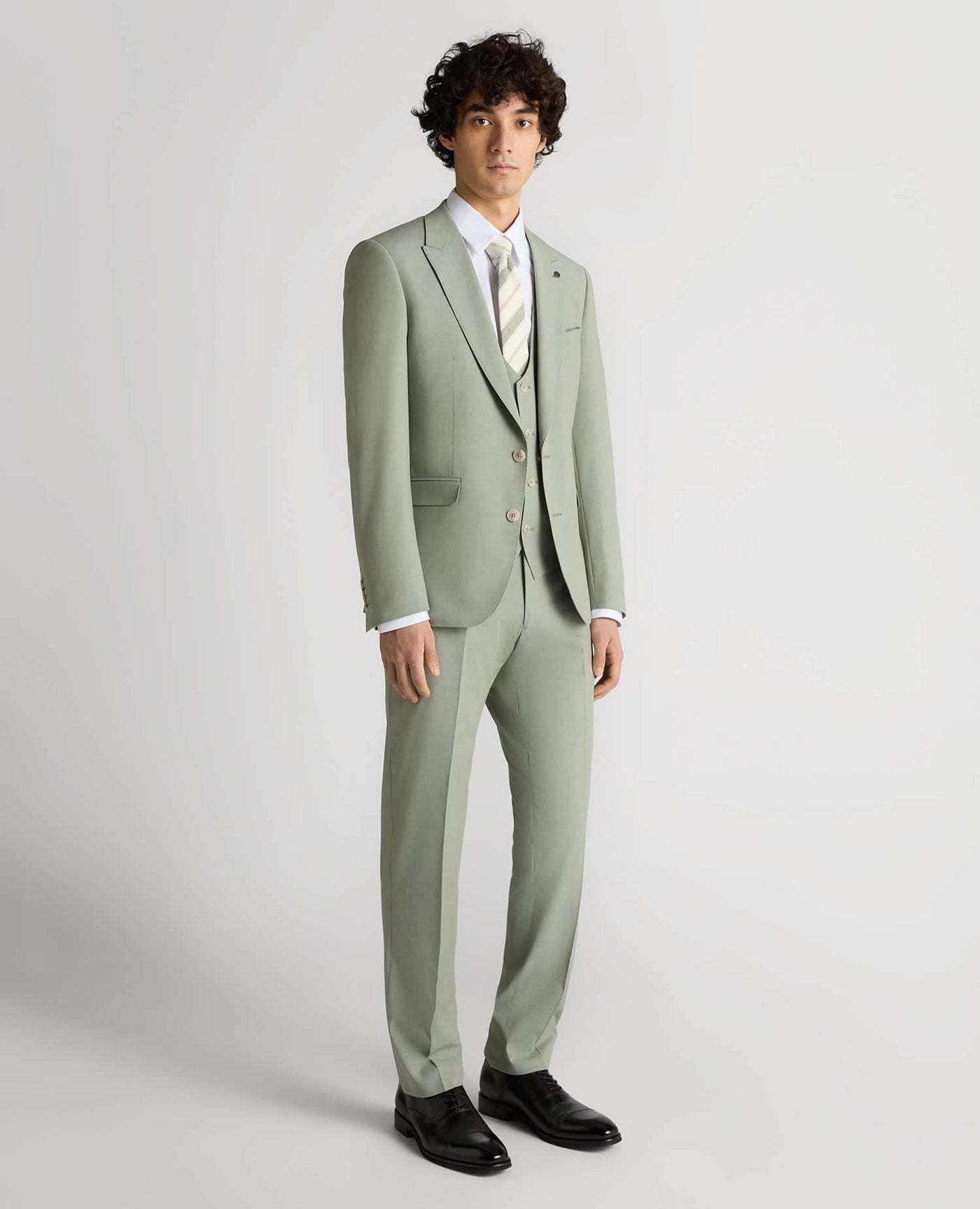 Remus Uomo Slim Fit Stretch Mix Match Suit Green