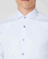 Remus Uomo Tapered Fit Cotton Stretch Shirt Sky Blue - 