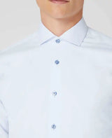 Remus Uomo Tapered Fit Cotton Stretch Shirt Sky Blue - 