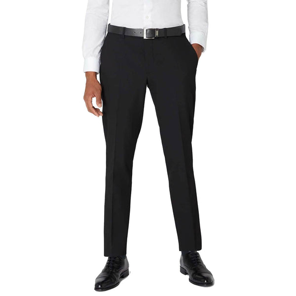Remus Uomo Tapered Fit Formal Trousers Black