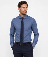 Remus Uomo Tapered Long Sleeve Formal Shirt Blue Northern Ireland