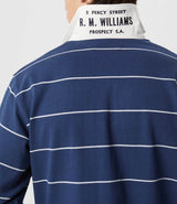RM Williams Albany Stripe Rugby Top Vintage Blue Northern Ireland