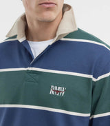 RM Williams Balmain Stripe Rugby Top Pine/Blue Northern Ireland