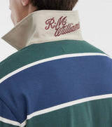 RM Williams Balmain Stripe Rugby Top Pine/Blue Northern Ireland
