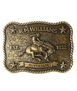 RM Williams Cloudbuster Trophy Buckle Antique Brass Northern Ireland