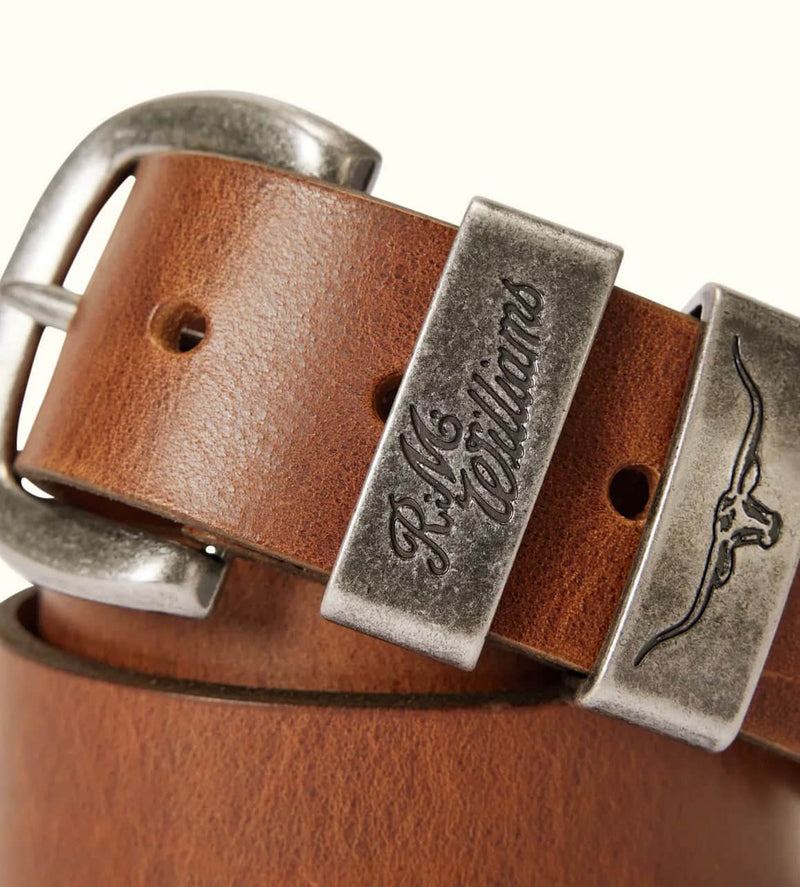 RM Williams Drover Belt Caramel/Silver Northern Ireland Belfast