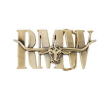 RM Williams Heritage Logo Belt Buckle Antique Brass Northern Ireland