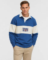 RM Williams Heritage Panel Rugby Top Mid Blue Northern Ireland Belfast