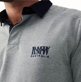 RM Williams Mens Classic RMW Rugby Top Grey/Navy Northern Ireland