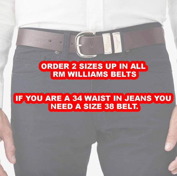 RM Williams Mens Drover Belt Black Northern Ireland Belfast